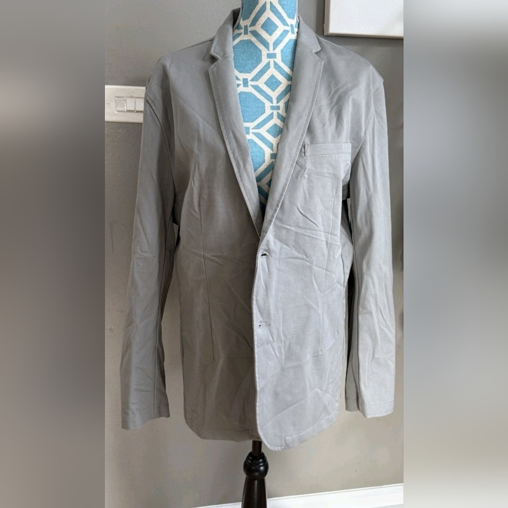 Mugsy Blazer Men's Small 38 M Gray Cotton Stretch Two Button New without Tag
